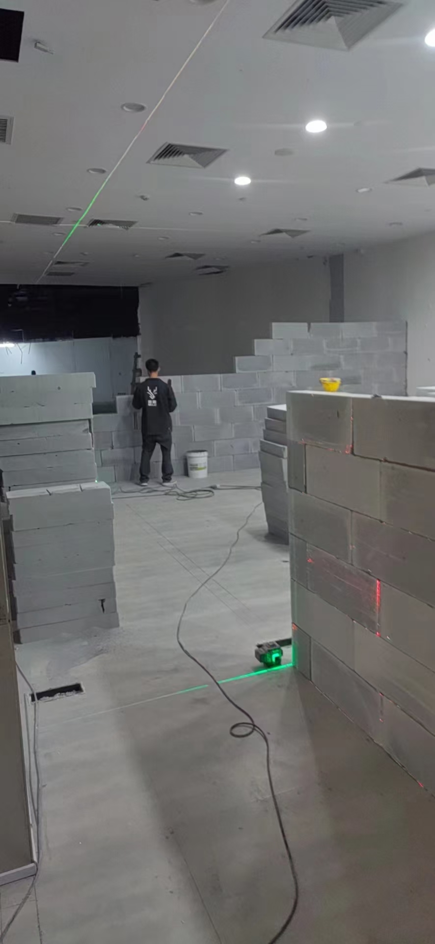轻质砖隔墙实景
