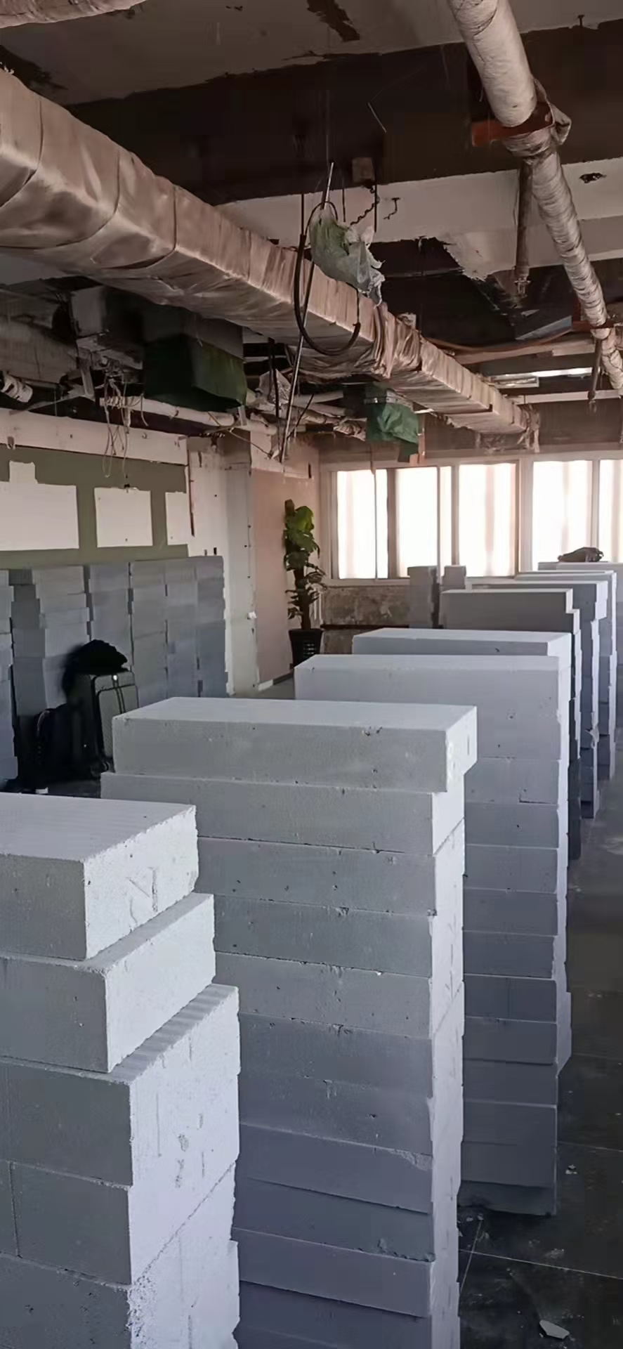 泡沫砖隔墙实景